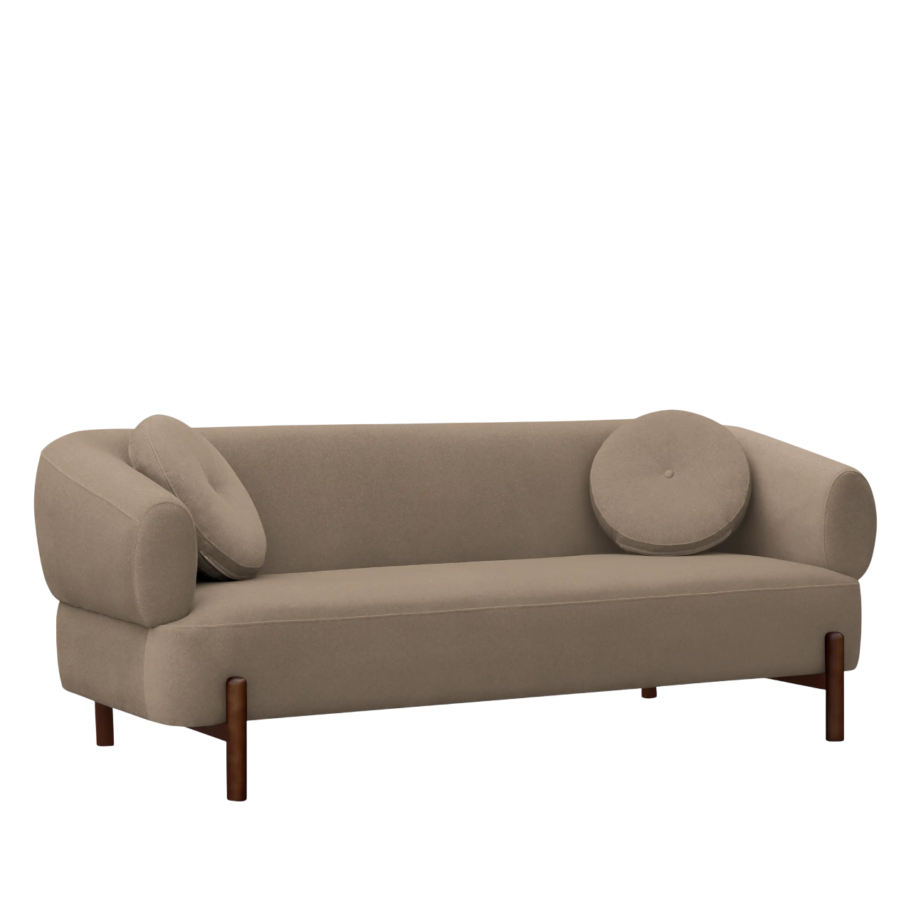 Hallfield 3 Seater Brown Sofa