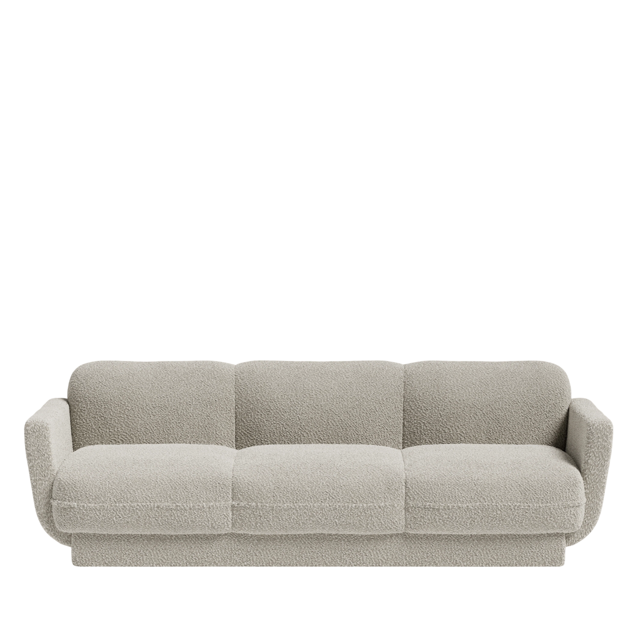 Connick Curved Speckled Boucle 3 Seater Sofa