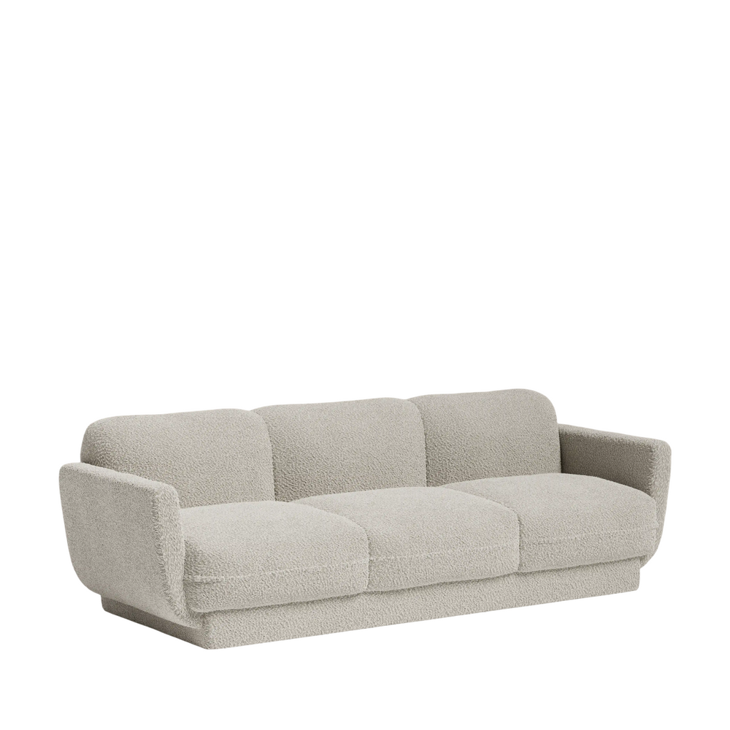 Connick Curved Speckled Boucle 3 Seater Sofa