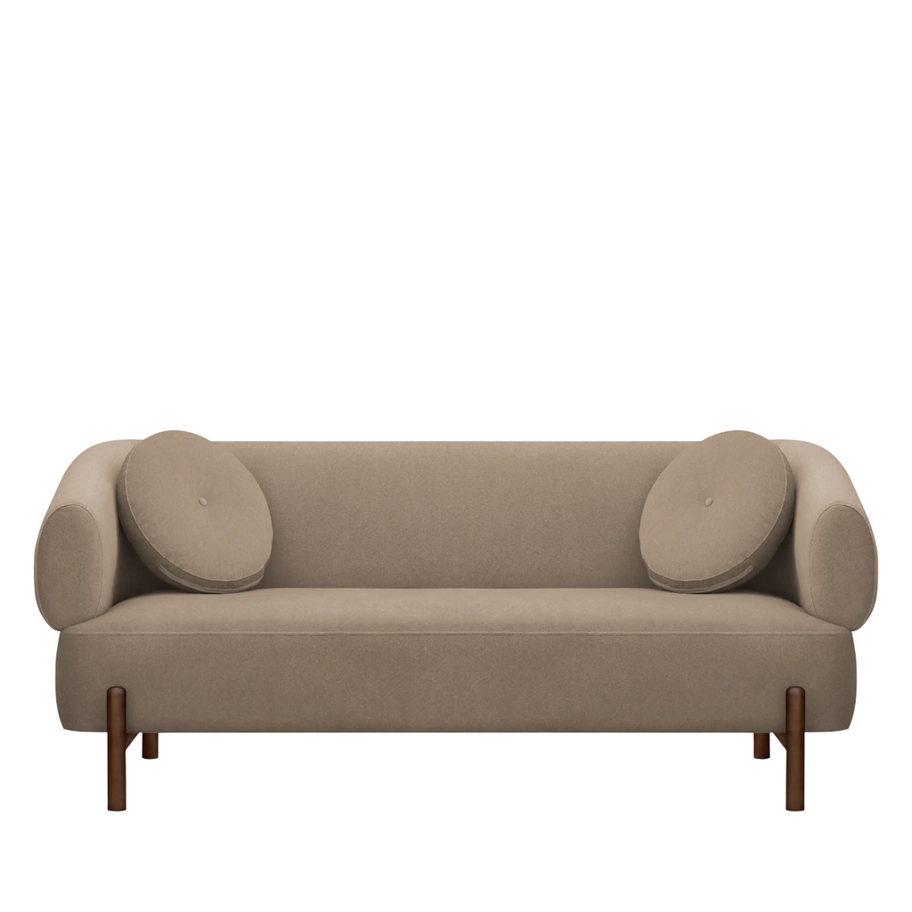 Hallfield 3 Seater Brown Sofa