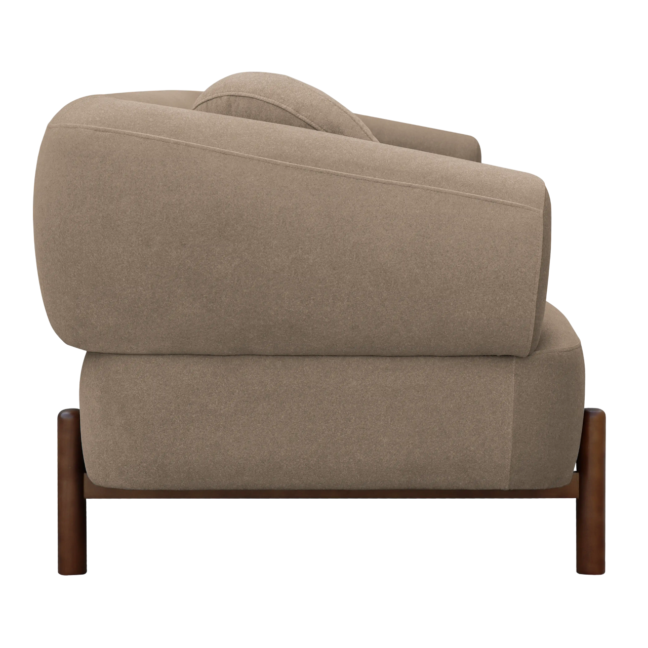 Hallfield 3 Seater Brown Sofa