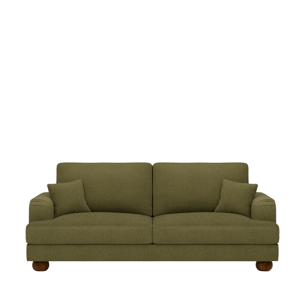 Nola 2 Seater Boucle Sofa in Green