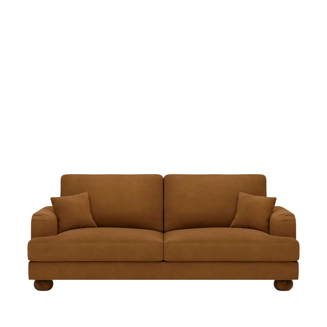 Nola 2 Seater Mohair Style Brown Sofa
