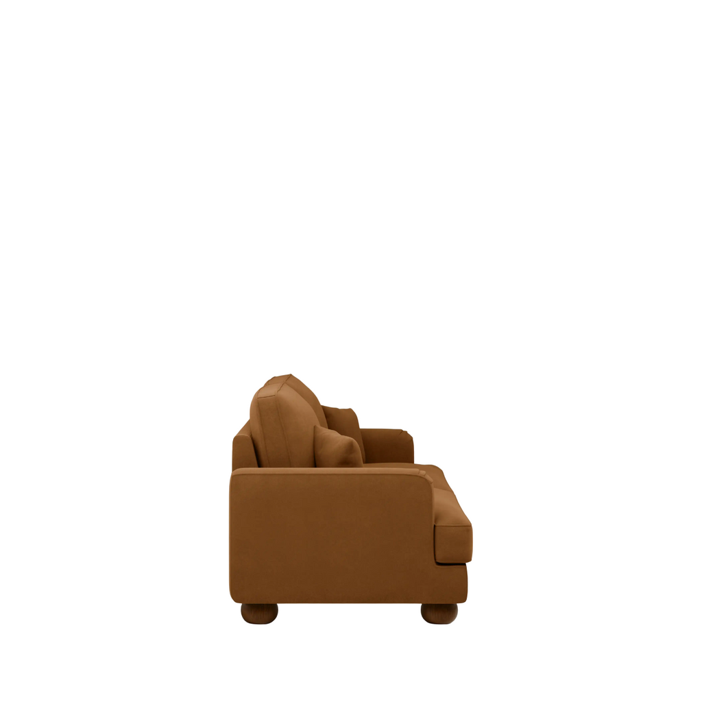 Nola 2 Seater Mohair Style Brown Sofa