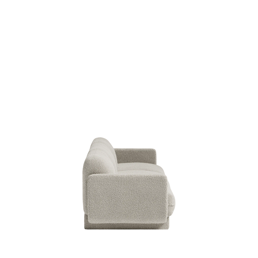 Connick Curved Speckled Boucle 3 Seater Sofa